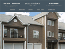 Tablet Screenshot of evansmeadows.com